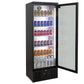 AG B300G – 300L Upright Glass Door Display / Backbar Fridge - Black