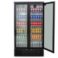 AG B500G – 477L Upright Double Glass Door Display / Backbar Fridge - Black