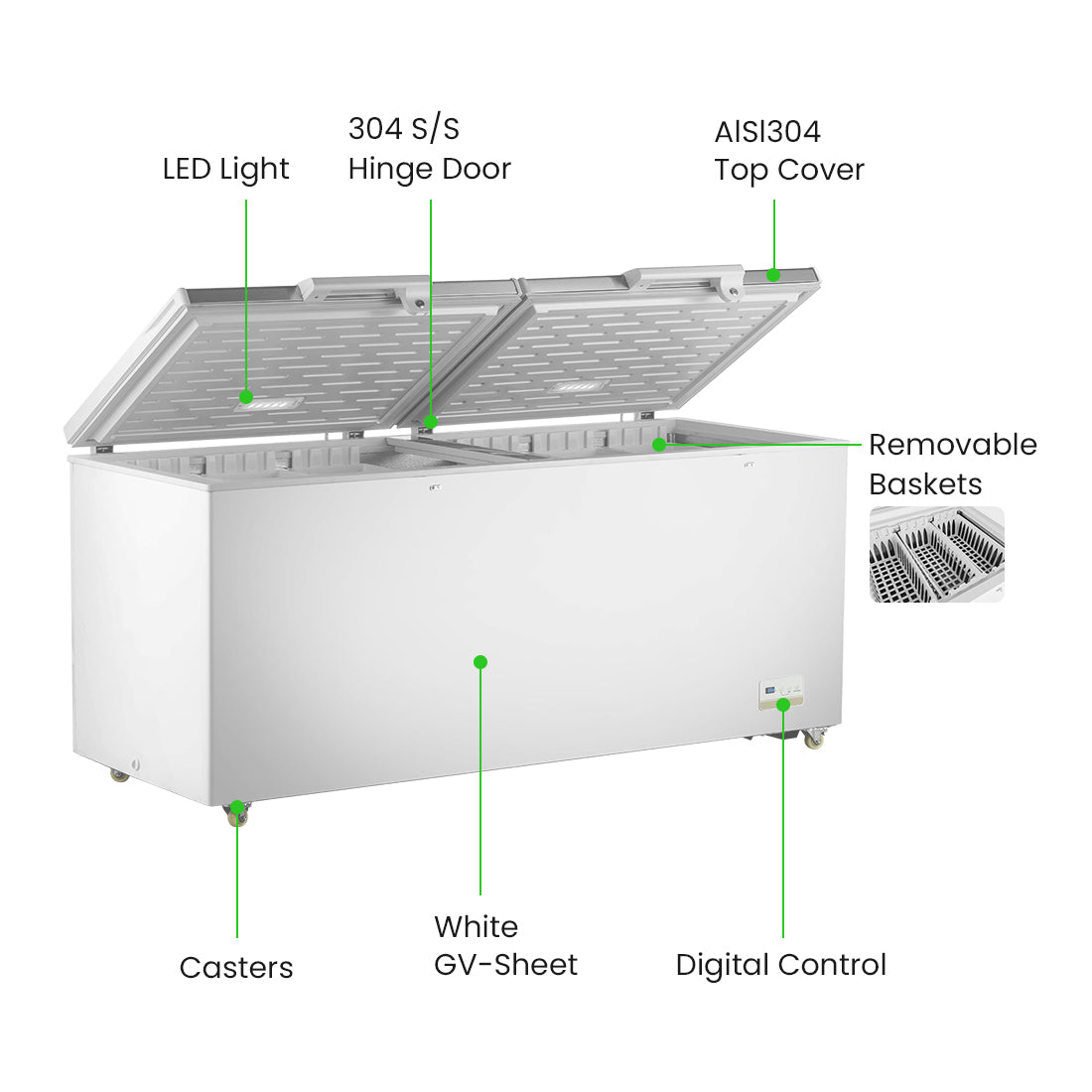 Thermaster 750L Chest Freezer with Stainless Steel Lid – BD750F