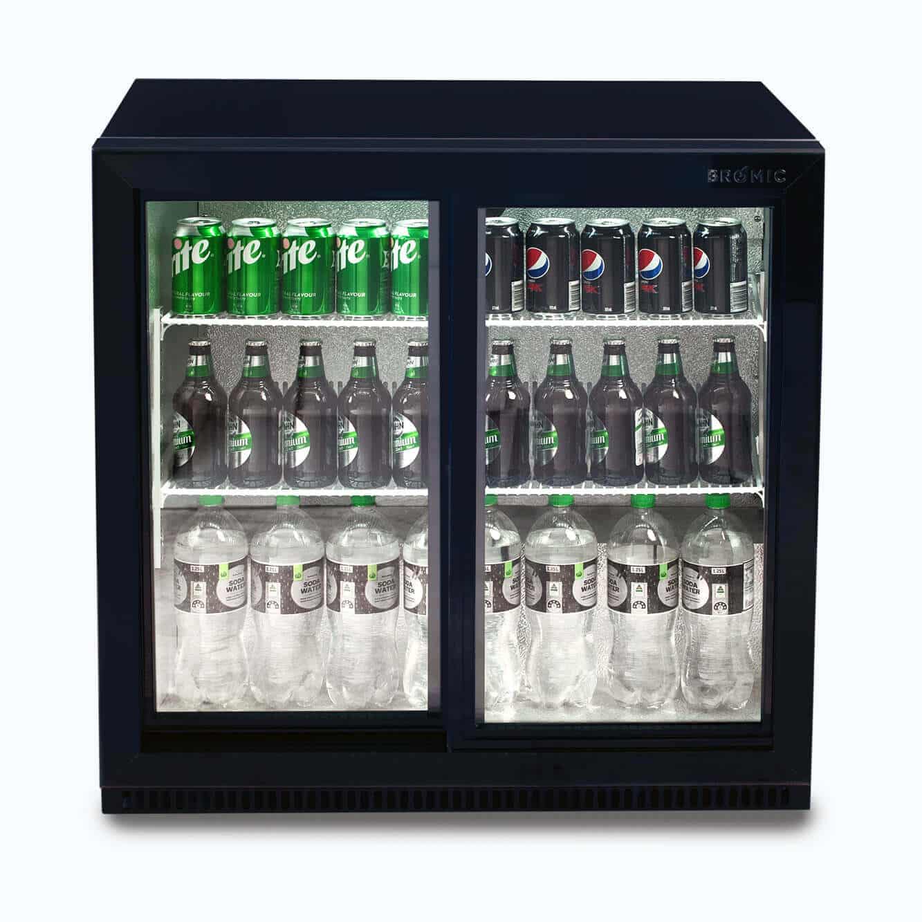 Bromic BB0200GDS-NR-1 – Back Bar Fridge - 190L - 2 Doors - Sliding