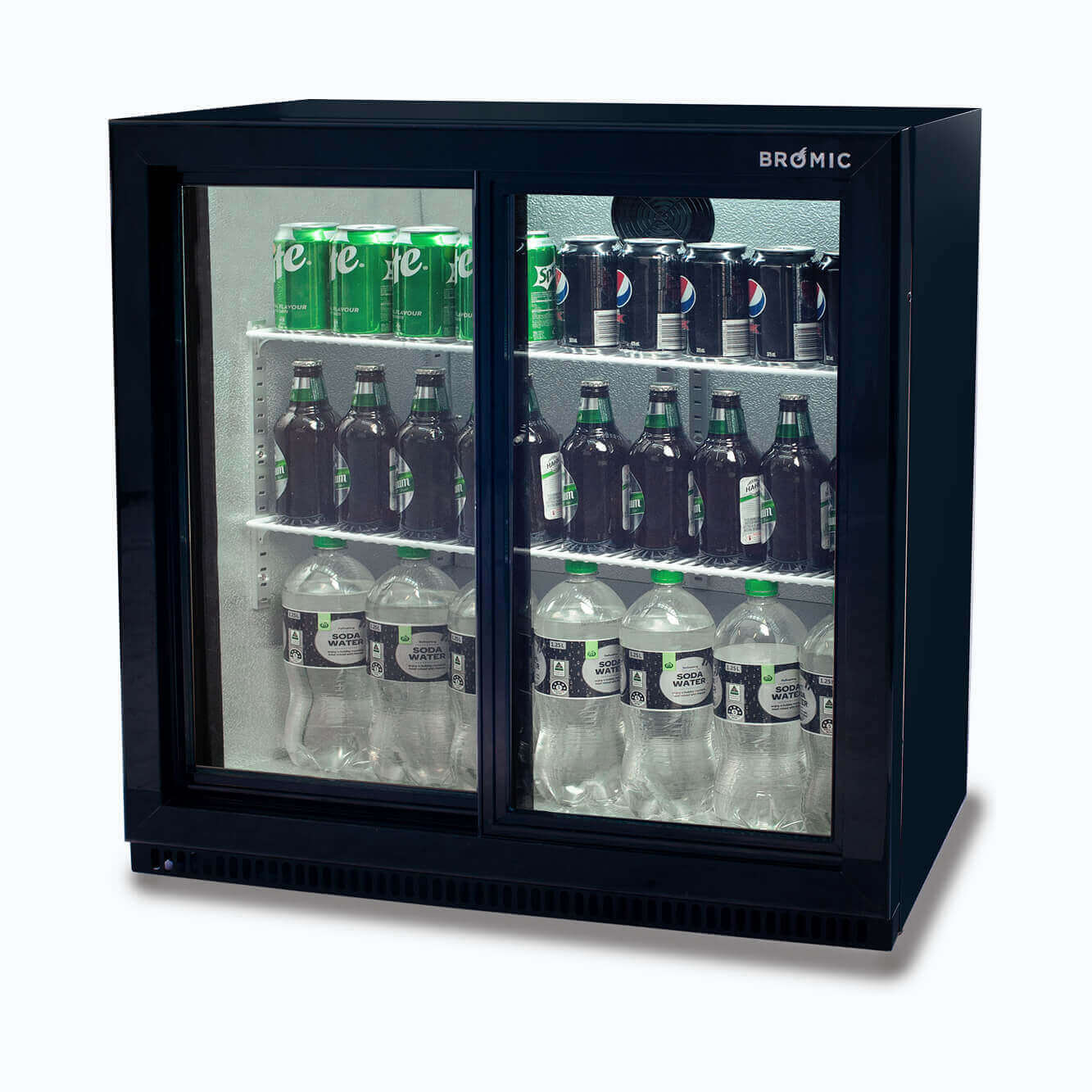 Bromic BB0200GDS-NR-1 – Back Bar Fridge - 190L - 2 Doors - Sliding