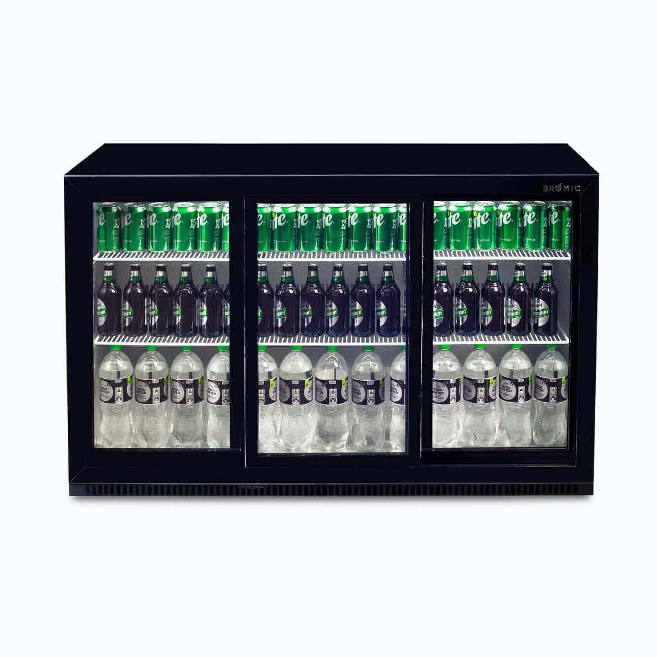 Bromic BB0330GDS-NR-1 – Back Bar Fridge - 307L - 3 Doors - Sliding