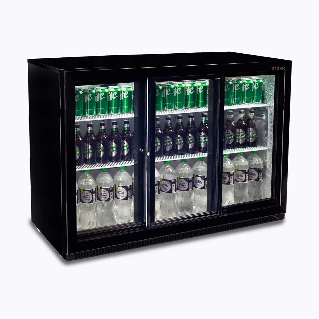 Bromic BB0330GDS-NR-1 – Back Bar Fridge - 307L - 3 Doors - Sliding