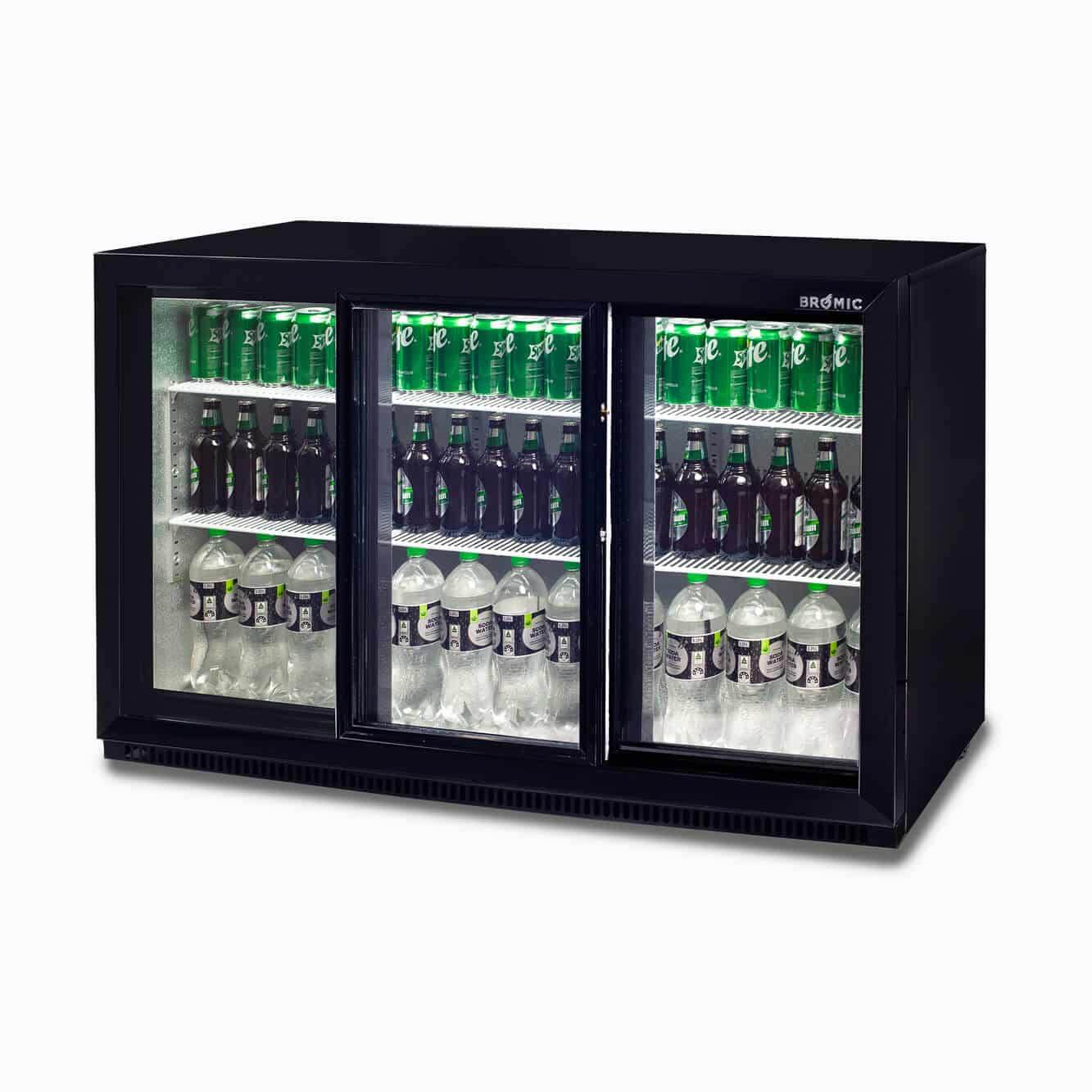 Bromic BB0330GDS-NR-1 – Back Bar Fridge - 307L - 3 Doors - Sliding