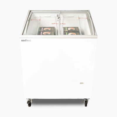 Bromic CF0200ATCG-NR – Display Chest Freezer - 176L - Curved Glass Top