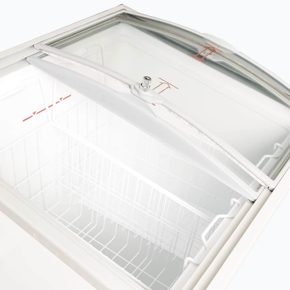 Bromic CF0200ATCG-NR – Display Chest Freezer - 176L - Curved Glass Top