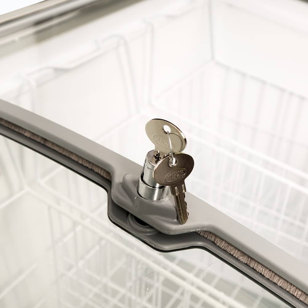 Bromic CF0200ATCG-NR – Display Chest Freezer - 176L - Curved Glass Top