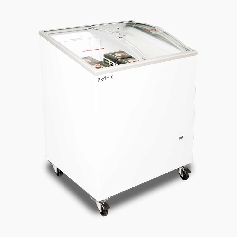 Bromic CF0200ATCG-NR – Display Chest Freezer - 176L - Curved Glass Top