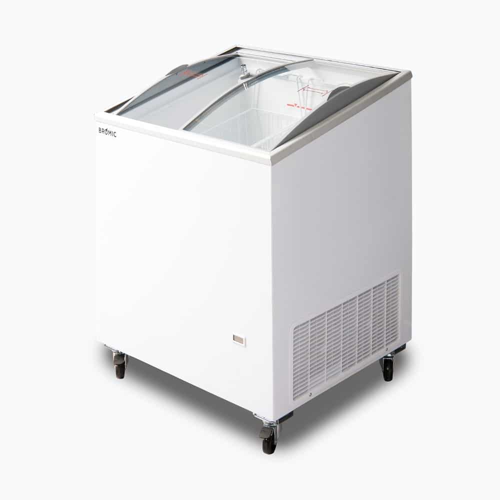Bromic CF0200ATCG-NR – Display Chest Freezer - 176L - Curved Glass Top