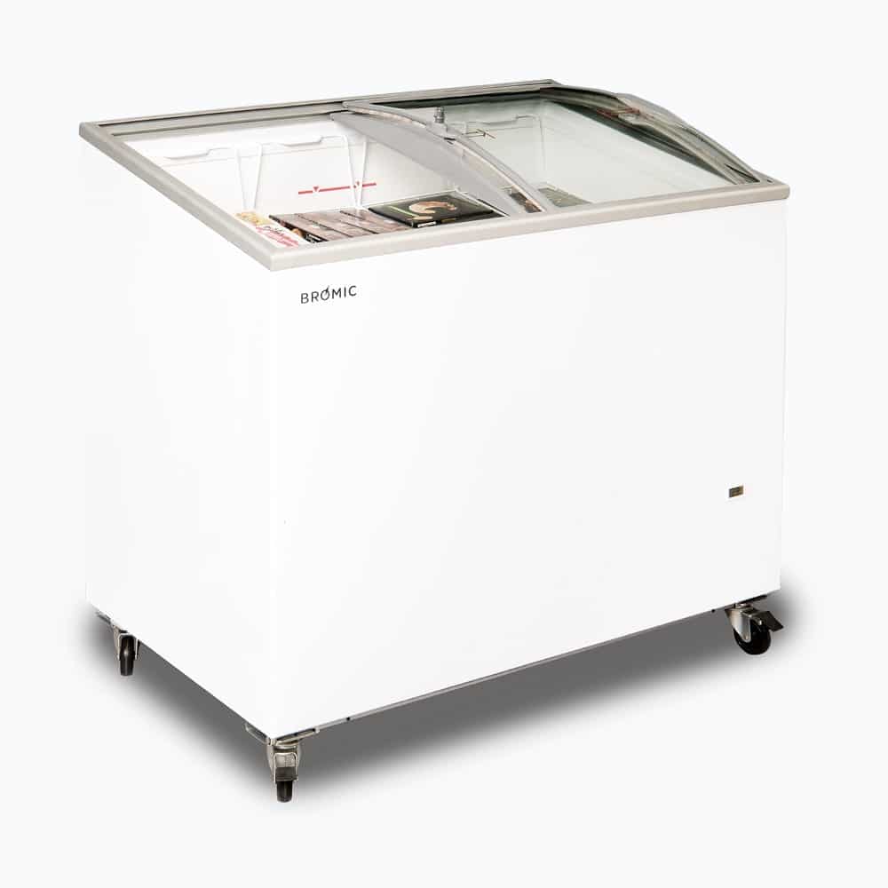 Bromic CF0300ATCG-NR – Display Chest Freezer - 264L - Curved Glass Top