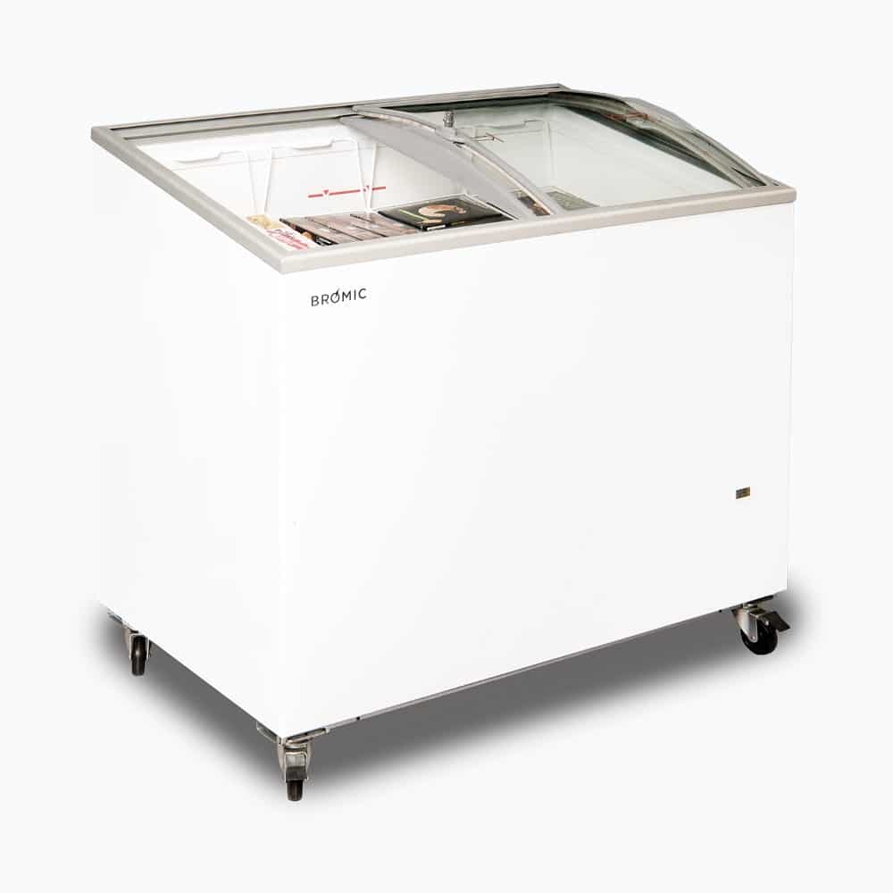 Bromic CF0300ATCG-NR – Display Chest Freezer - 264L - Curved Glass Top