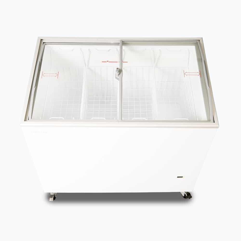 Bromic CF0300ATCG-NR – Display Chest Freezer - 264L - Curved Glass Top