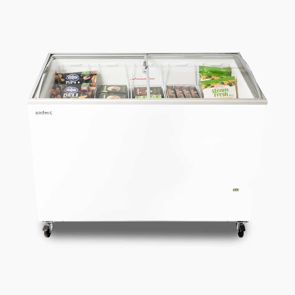 Bromic CF0400ATCG-NR – Display Chest Freezer - 352L - Curved Glass Top