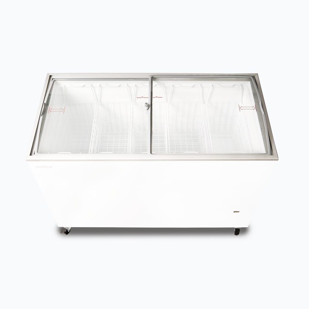 Bromic CF0400ATCG-NR – Display Chest Freezer - 352L - Curved Glass Top