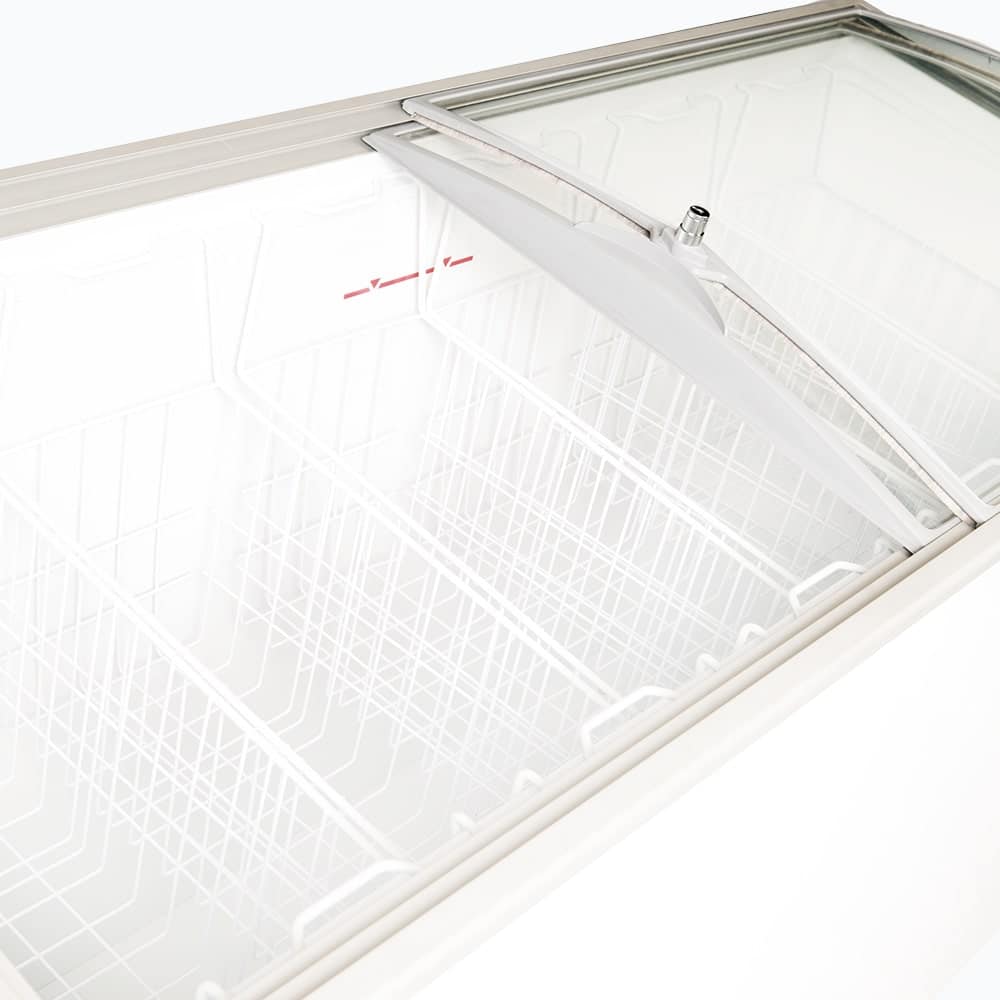 Bromic CF0500ATCG-NR – Display Chest Freezer - 427L - Curved Glass Top