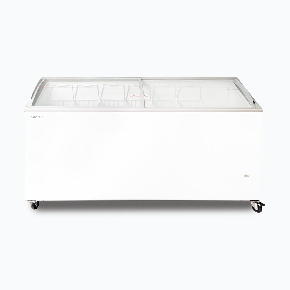 Bromic CF0600ATCG-NR – Display Chest Freezer - 555L -  Curved Glass Top