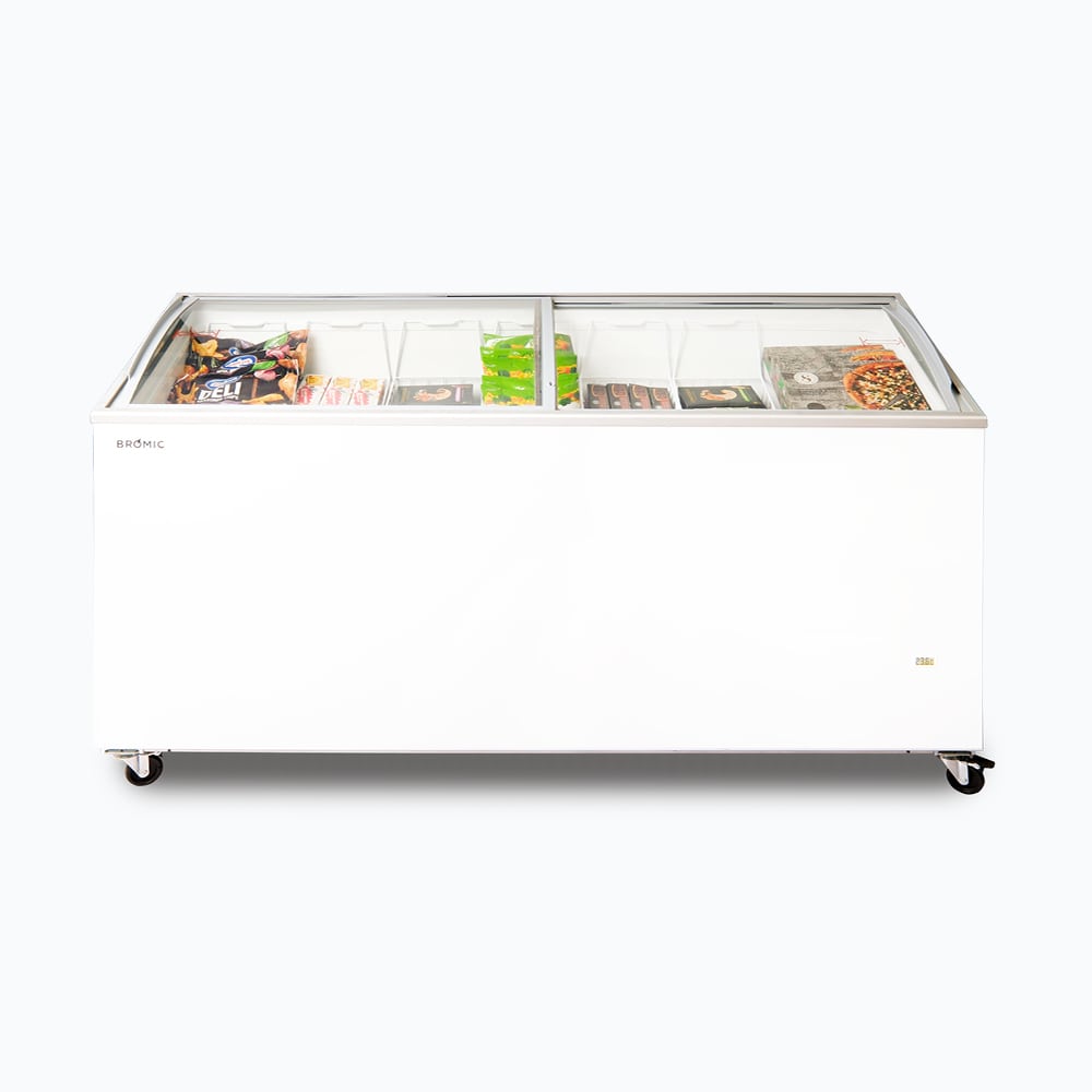 Bromic CF0600ATCG-NR – Display Chest Freezer - 555L -  Curved Glass Top