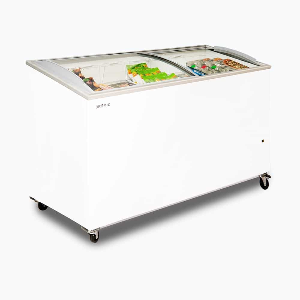 Bromic CF0600ATCG-NR – Display Chest Freezer - 555L -  Curved Glass Top