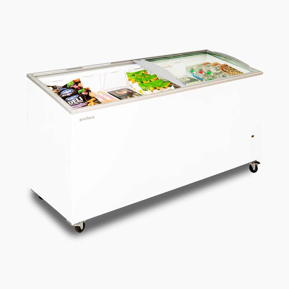 Bromic CF0600ATCG-NR – Display Chest Freezer - 555L -  Curved Glass Top