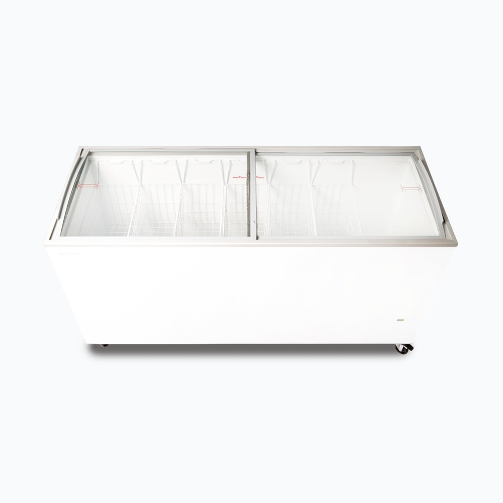 Bromic CF0600ATCG-NR – Display Chest Freezer - 555L -  Curved Glass Top