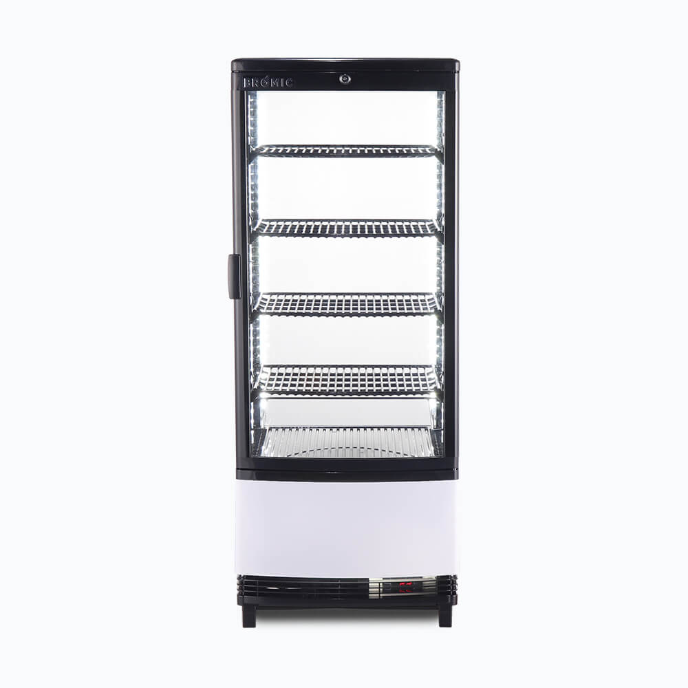 Bromic CT0100G4BC-NR – Countertop Fridge - 98L - 1 Door - Curved Glass