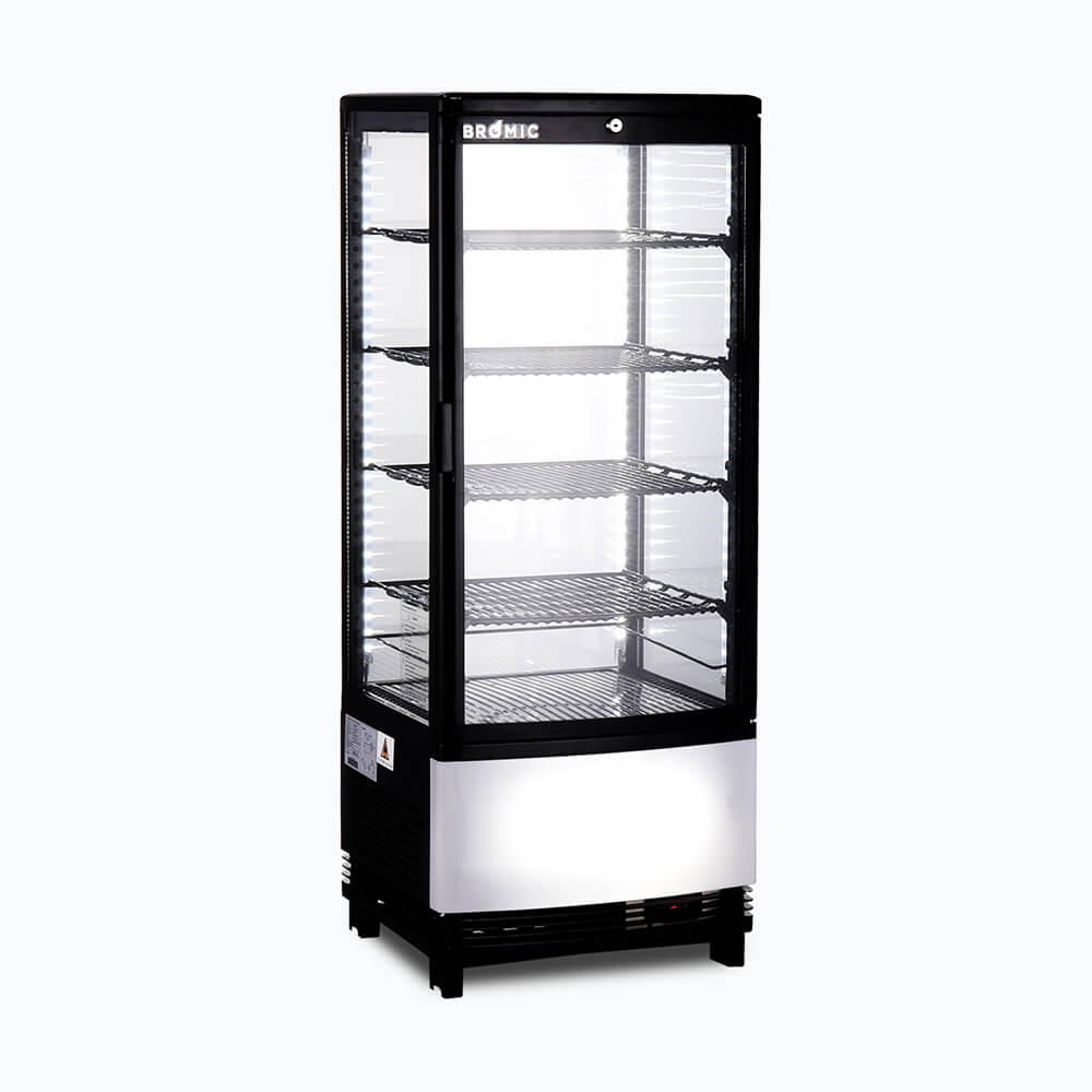 Bromic CT0100G4BC-NR – Countertop Fridge - 98L - 1 Door - Curved Glass