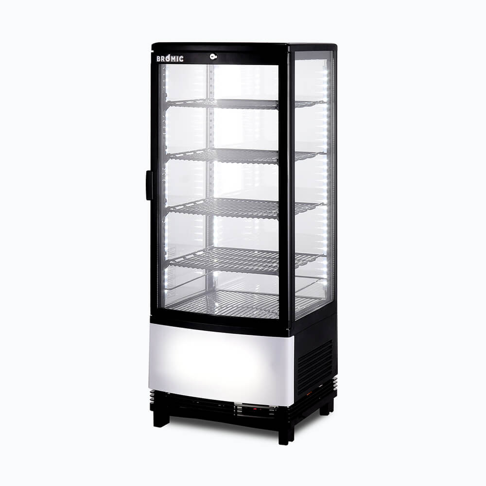 Bromic CT0100G4BC-NR – Countertop Fridge - 98L - 1 Door - Curved Glass