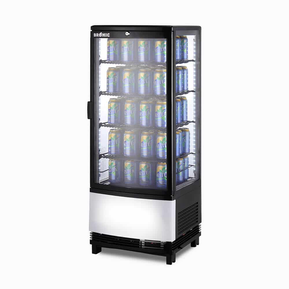 Bromic CT0100G4BC-NR – Countertop Fridge - 98L - 1 Door - Curved Glass