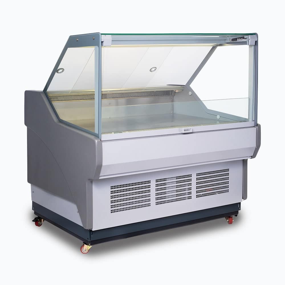 Bromic DD1250SG-NR – Square Glass Deli Display - 1330mm
