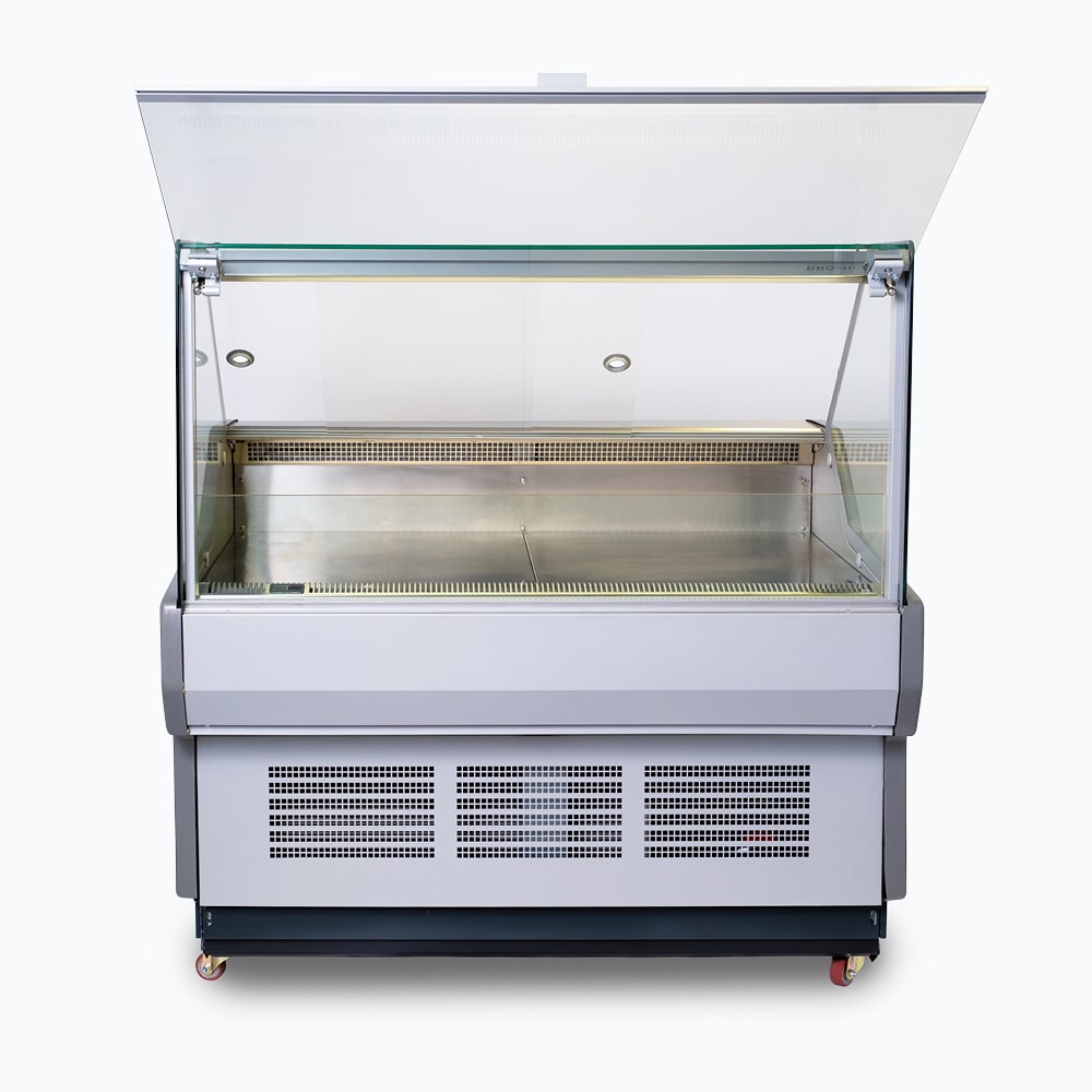Bromic DD1250SG-NR – Square Glass Deli Display - 1330mm