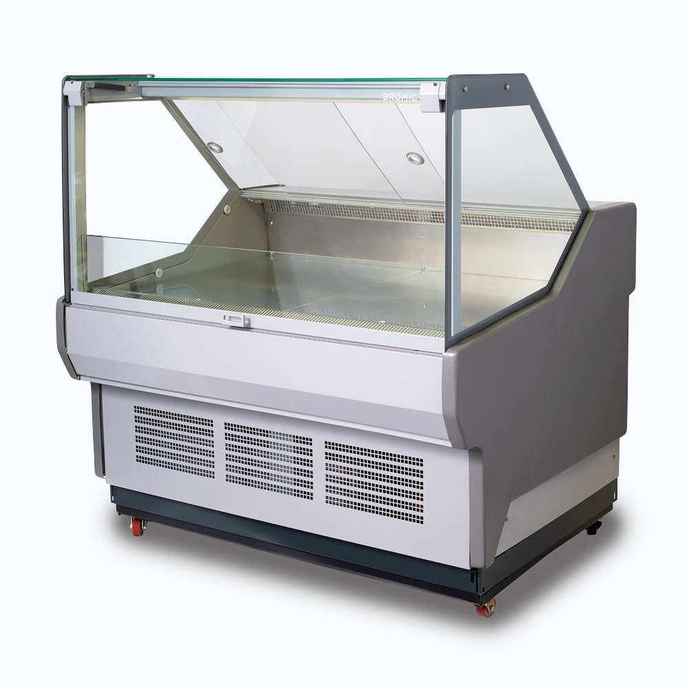 Bromic DD1250SG-NR – Square Glass Deli Display - 1330mm