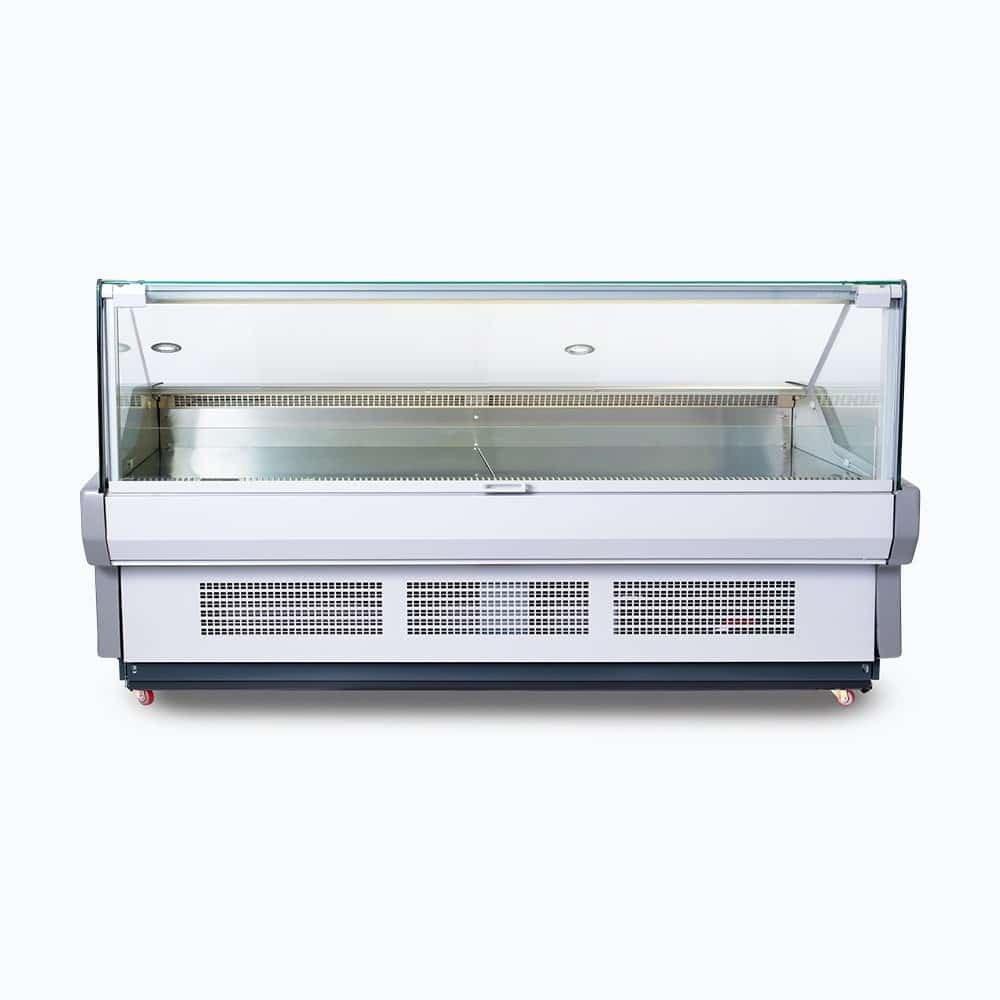 Bromic DD2500SG-NR – Square Glass Deli Display - 2580mm