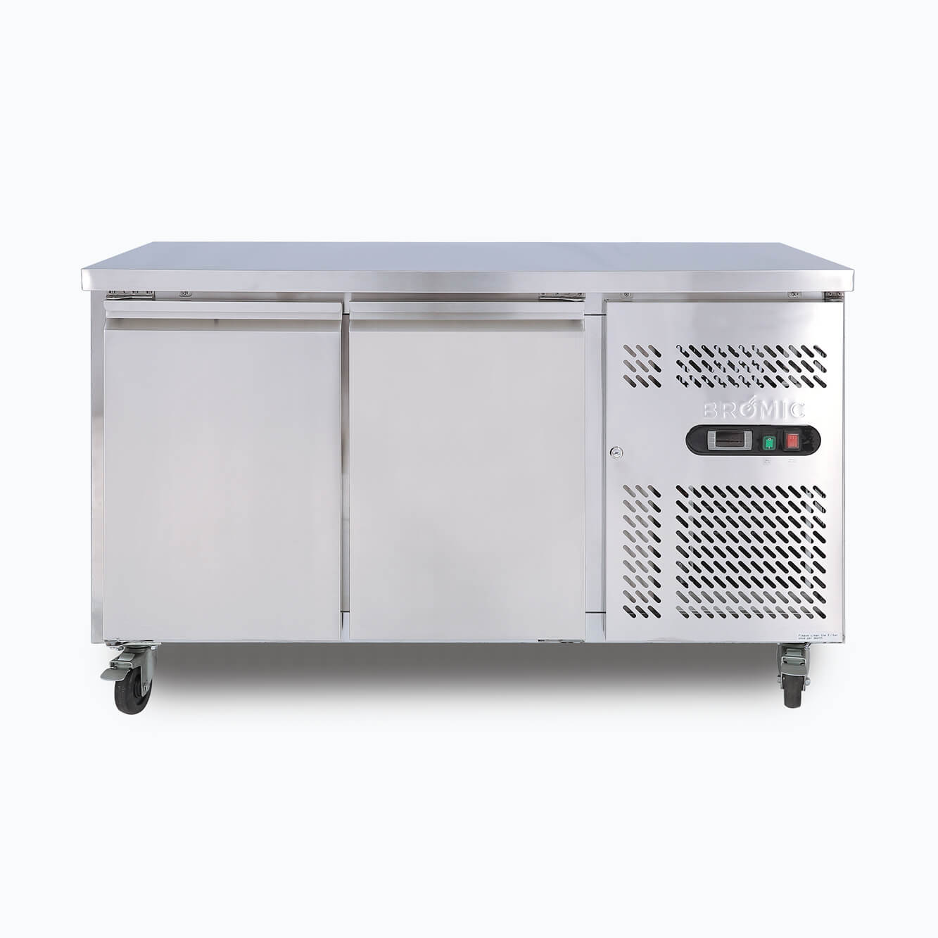 Bromic UBF1360SD-NR – Under Bench Freezer - 282L - 2 Doors - Stainless Steel