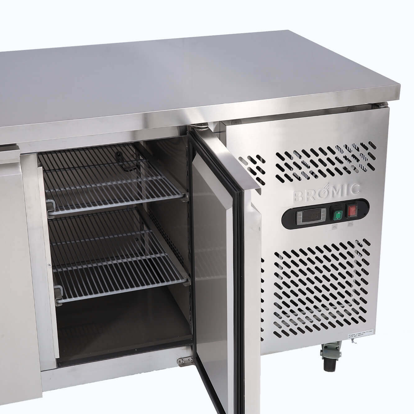 Bromic UBF1360SD-NR – Under Bench Freezer - 282L - 2 Doors - Stainless Steel