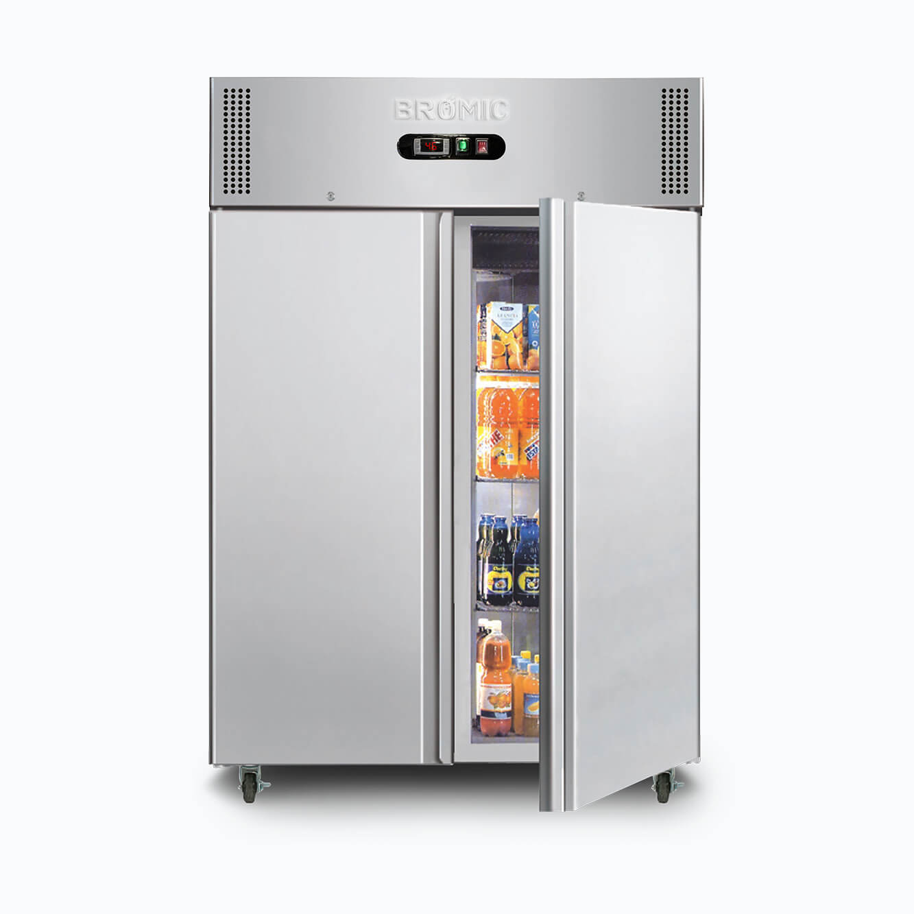 Bromic UC1300SD-NR-1 – Upright Fridge - 1300L - 2 Doors - Stainless Steel