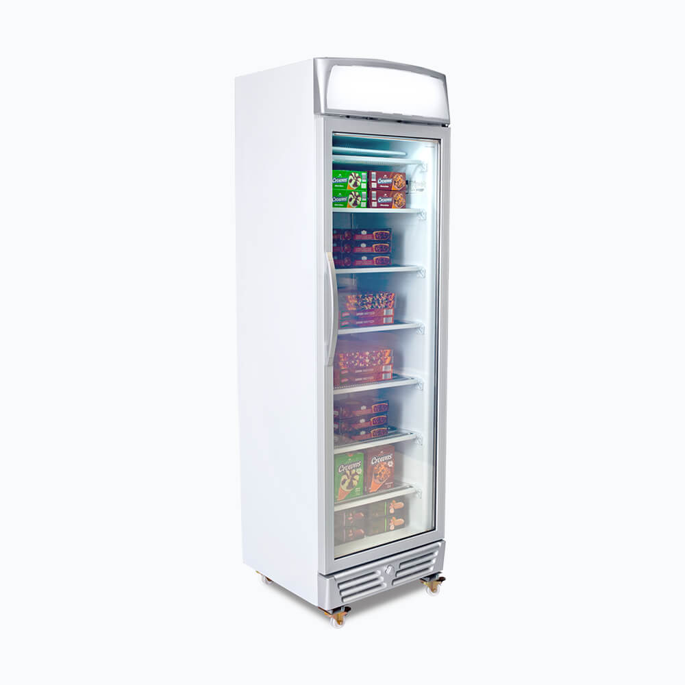 Bromic UF0374LS-NR – Upright Display Freezer - 300L - 1 Door - Flat Glass - Lightbox