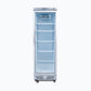 Bromic GM0374-NR – Upright Display Fridge - 372L - 1 Door - Flat Glass - White with Silver Trim
