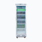 Bromic GM0374-NR – Upright Display Fridge - 372L - 1 Door - Flat Glass - White with Silver Trim