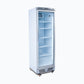 Bromic GM0374-NR – Upright Display Fridge - 372L - 1 Door - Flat Glass - White with Silver Trim