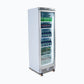 Bromic GM0374-NR – Upright Display Fridge - 372L - 1 Door - Flat Glass - White with Silver Trim