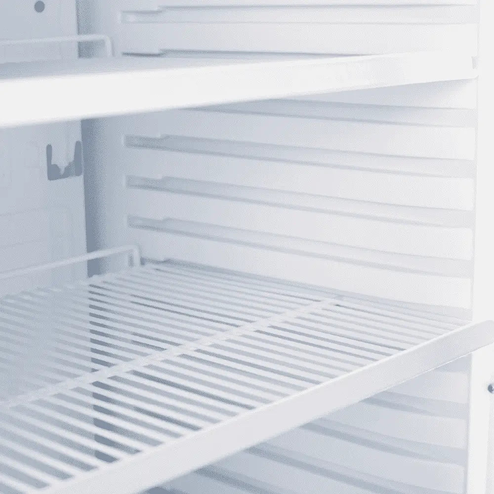 Bromic GM0374-NR – Upright Display Fridge - 372L - 1 Door - Flat Glass - White with Silver Trim