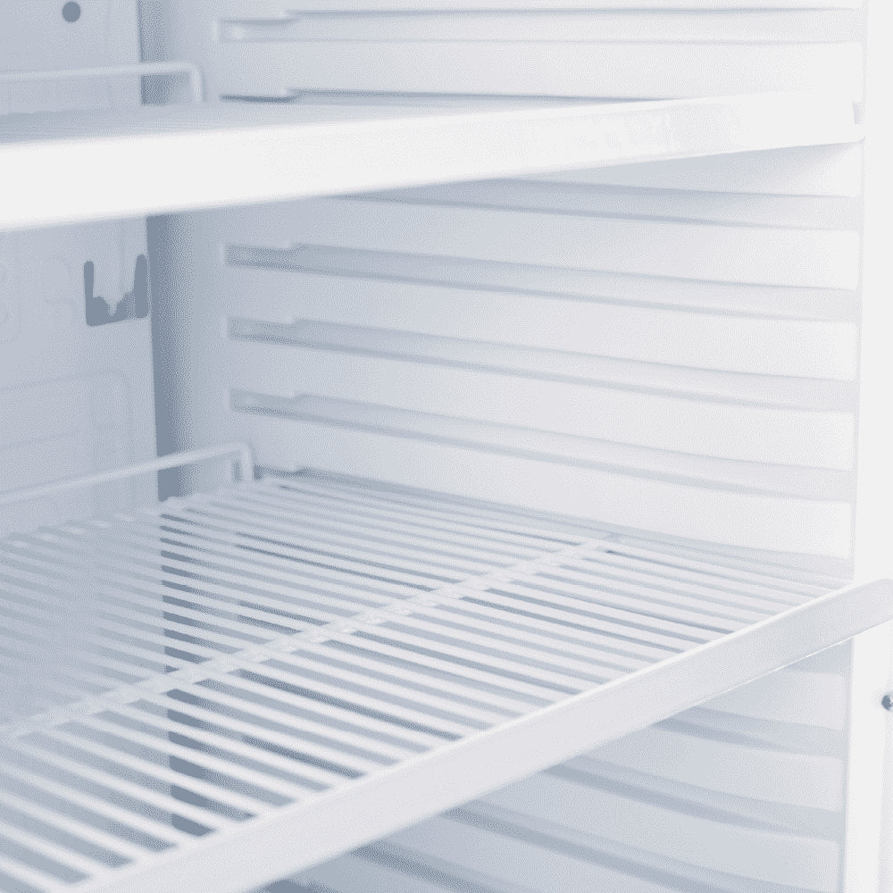 Bromic GM0374-NR – Upright Display Fridge - 372L - 1 Door - Flat Glass - White with Silver Trim