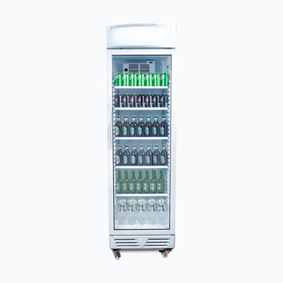 Bromic GM0374L-NR – Upright Display Fridge - 372L - 1 Door - Flat Glass - Lightbox