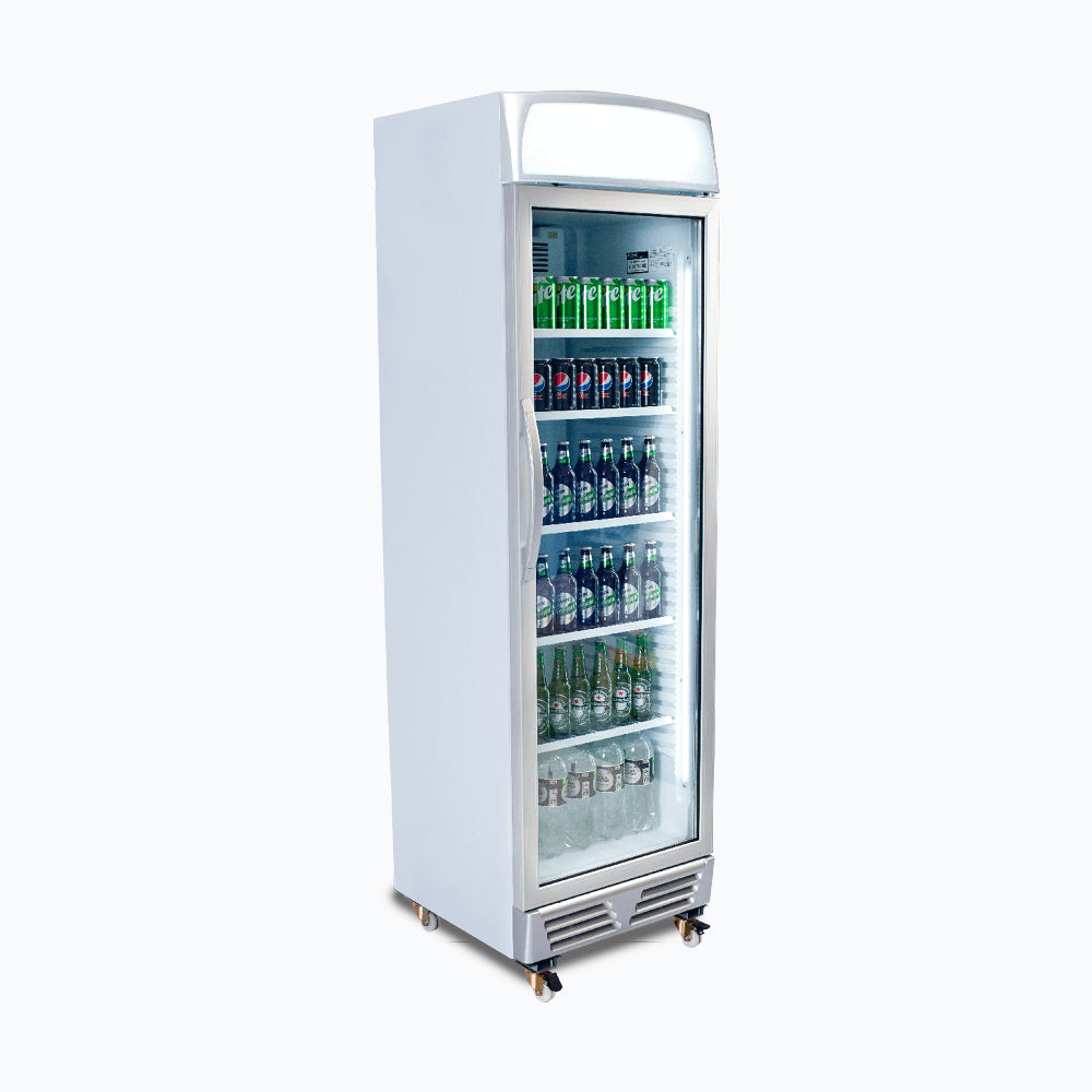 Bromic GM0374L-NR – Upright Display Fridge - 372L - 1 Door - Flat Glass - Lightbox