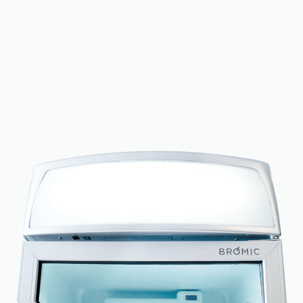 Bromic GM0374L-NR – Upright Display Fridge - 372L - 1 Door - Flat Glass - Lightbox