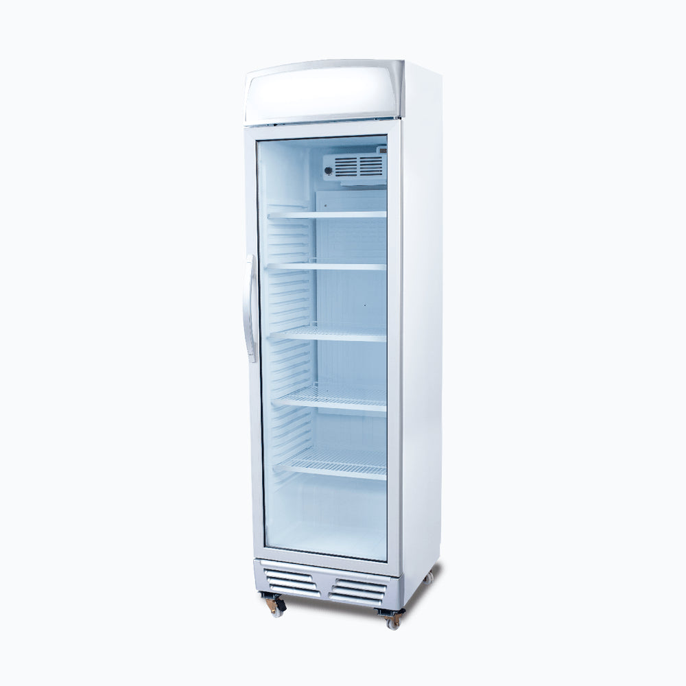 Bromic GM0374L-NR – Upright Display Fridge - 372L - 1 Door - Flat Glass - Lightbox
