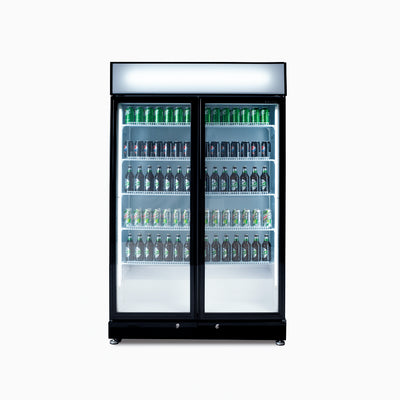 Bromic GM0900LBECO-NR – Upright Display Fridge - 885L - 2 Doors - Flat Glass - Black