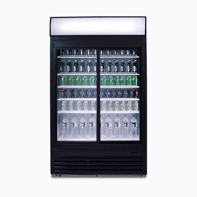 Bromic GM0980LS-NR – Upright Display Fridge  - 945L - 2 Doors - Sliding - Flat Glass - Lightbox