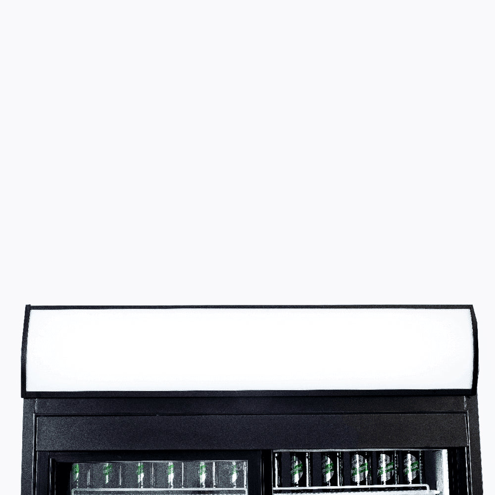 Bromic GM0980LS-NR – Upright Display Fridge  - 945L - 2 Doors - Sliding - Flat Glass - Lightbox