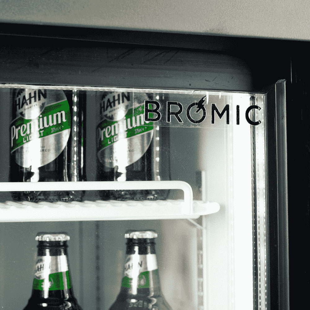 Bromic GM0980LS-NR – Upright Display Fridge  - 945L - 2 Doors - Sliding - Flat Glass - Lightbox